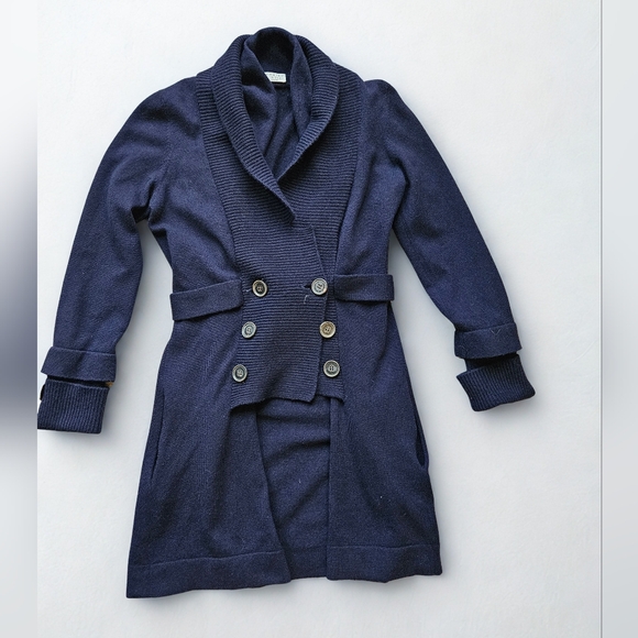 Brunello Cucinelli Sweaters - Brunello Cucinelli Cashmere Vavy Blue Cardigan Made In Italy